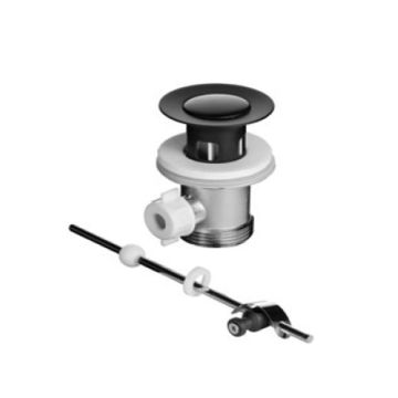 Badea Ablaufgarnitur, 40 mm, Schwarz matt