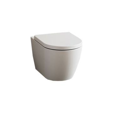badshop.de Premium Design WC-Set - Tiefspüler, spülrandlos, weiß