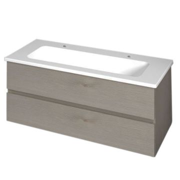 Burgbad Bel Keramik-Doppelwaschtisch mit Unterschrank 123 cm