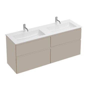 Burgbad LIN20 Doppelwaschtisch mit Unterschrank Set 142 cm