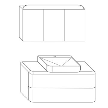 Burgbad b.me Badmöbel Set - 120 cm