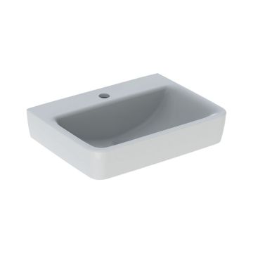 Geberit Renova Plan Waschtisch - Hahnloch, weiß