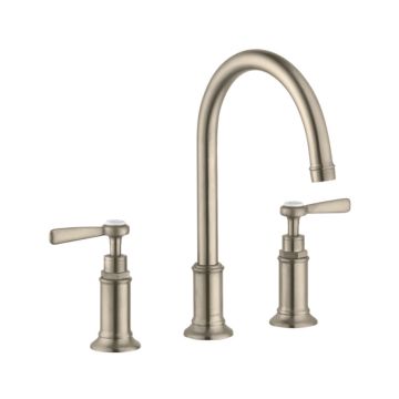 Axor Montreux Waschtischarmatur 180 mit Hebelgriffen, Zugstangen-Ablaufgarnitur