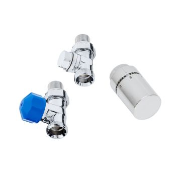 HSK Designheizkörper Anschlussarmaturen - Seitenanschluss Boden - Durchgangsvari