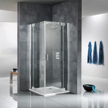 HSK K2P 2 pendelbare Drehtüren an Nebenteilen 100 x 100 cm