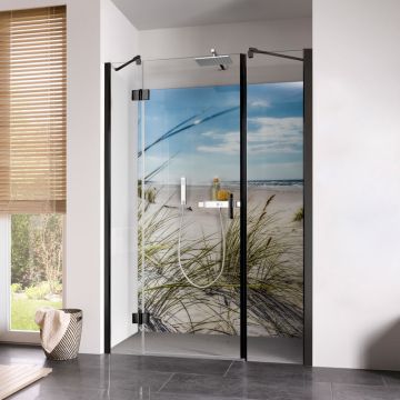 HSK Aperto Duschtür für Raumnische - pendelbare Drehtür an Nebenteill