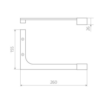 HSK Walk In Befestigung Design-Stabilisationsbügel für Anbindung 90°
