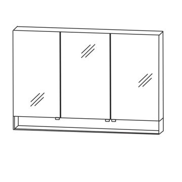 Laguna Spiegelschränke 110 cm Skizze
