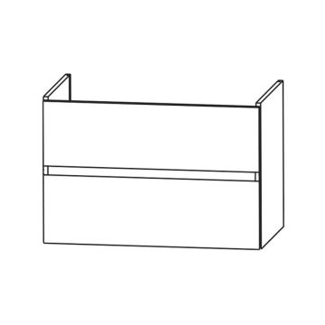 Laguna Waschtischunterschrank 56 cm Skizze