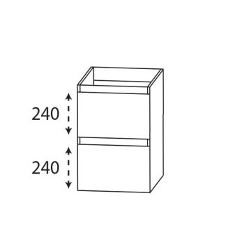 Laguna Highline 100 Unterschrank für Waschtischverlängerung - 30 cm Skizze