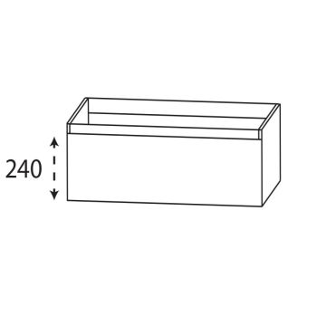 Laguna Highline 100 Waschtischunterschrank - 60 cm Skizze