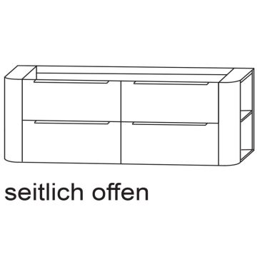 Laguna Orbis Waschtischunterschrank - 151 cm Skizze