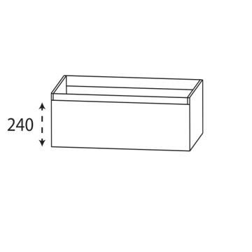 Laguna Reflex Waschtischunterschrank - 70 cm Skizze