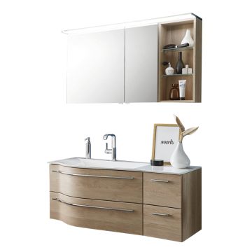 Laguna Laola Badmöbel Set 120 cm mit Spiegelschrank rechts