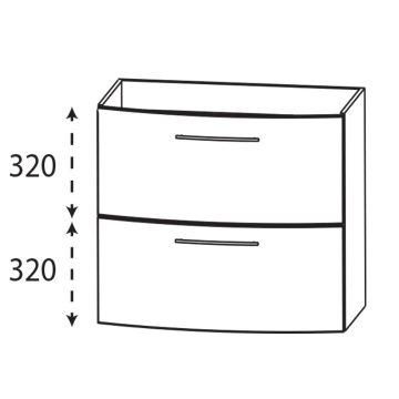 Laguna modern classic Waschtischunterschrank - 70 cm Skizze