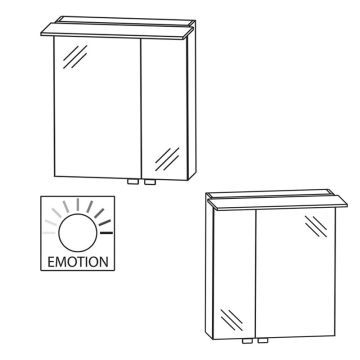 Laguna Highline 150 Spiegelschrank - 60 cm Skizze