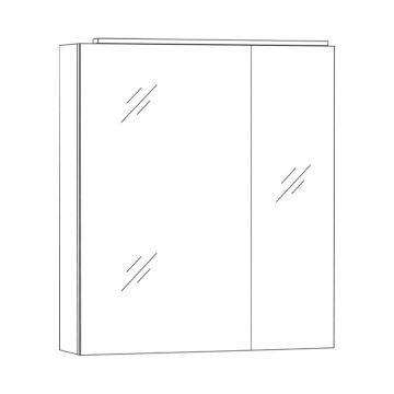Marlin Bad 3040 - CITYplus Spiegelschrank 60 cm Skizze