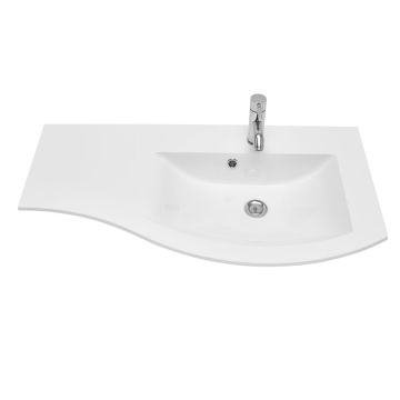 Marlin Bad 3280 Möbelwaschtisch - 91 cm Ablage links