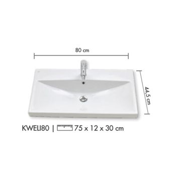 Marlin Bad 3020 - Life Möbelwaschtisch - 80 cm