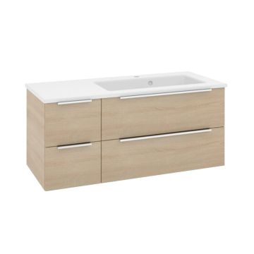 Pelipal PCON Solid Surface Waschtisch mit Unterschrank 107 cm