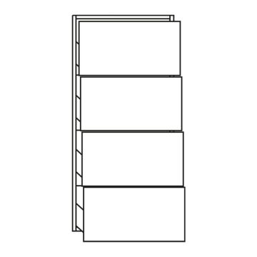 Pelipal PCON Highboard 45 cm Skizze