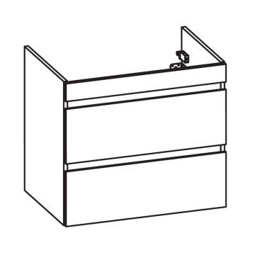 Pelipal PCON Waschtischunterschrank 70 cm Skizze