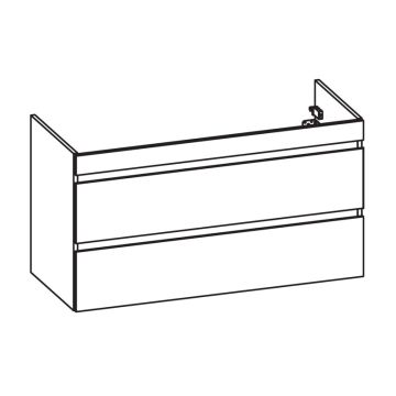 Pelipal PCON Waschtischunterschrank 115 cm Skizze