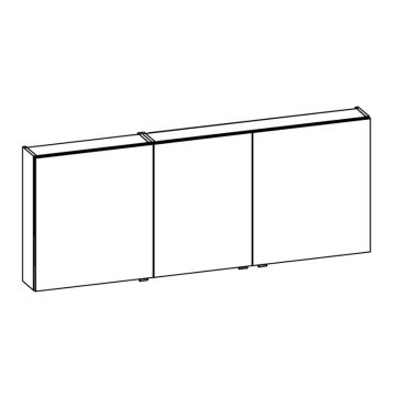 Pelipal Spiegelschrank 170 cm Skizze