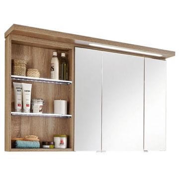 Puris Swing Spiegelschrank mit 3 Doppelspiegeltüren 140 cm