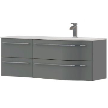 Puris Swing Waschtischunterschrank mit Waschtisch 140 cm Variante links