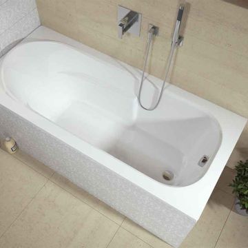 Riho Badewannen Rechteck-Badewanne Columbia - Acryl - 160 x 75 cm, 100 Liter, Fa