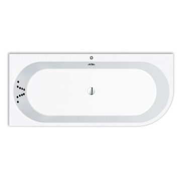 Repabad Livorno 180 x 80 cm, oval F rechts, mit Rückentherapie