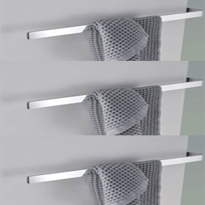 Handtuchhalter: mit drei Handtuchhalter, einseitig offen, 430 mm in chrom