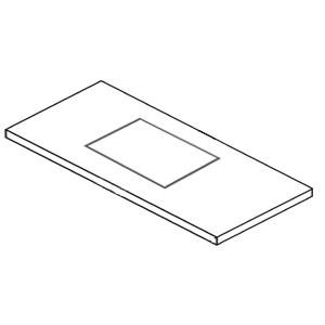 Ausschnitt Waschtischplatte: mittig für Connect Air 550 mm