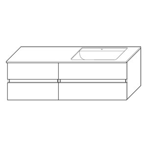 Ausführung Waschtisch: Beckenmulde Rechts