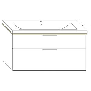 Ausführung Waschtisch mit Unterschrank: 123 cm, aus Keramik, inkl. Waschtisch-Beleuchtung