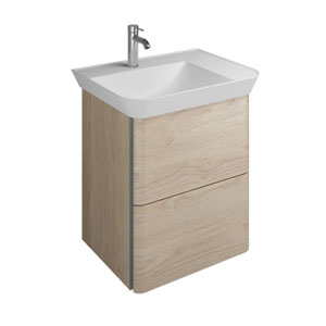 Ausführung Waschtisch mit Unterschrank: Mulde links, ohne LED-Griffleistenbeleuchtung