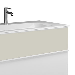 Ausführung Waschtisch mit Unterschrank: ohne Plisséefront - Veloursgrau Softmatt