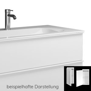 Ausführung Waschtisch mit Unterschrank: ohne Plisséefront - Anschlag links