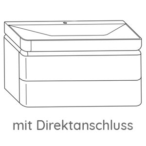 Ausführung Waschtisch mit Unterschrank: 120 cm, Mineralguss-Waschtisch, mit Direktanschluss