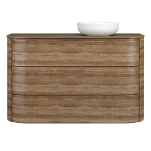 Ausführung Waschtisch mit Unterschrank: Keramik-Aufsatzbecken rechts