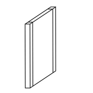 Seitenaufdopplung: für 560 mm hohe Unterschränke - 489 mm Tiefe