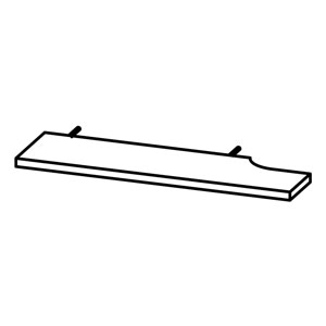 Ausführung Wandablage: Innenrundung rechts