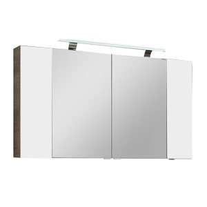 Ausführung Spiegelschrank: Hängeschrank weiß links und rechts