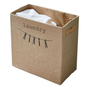 Wäschebox: Leinen-Optik, faltbar, 45 cm breit