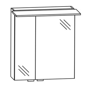 Türseite: große Spiegeltür rechts