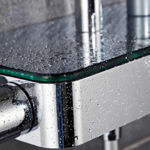 Glasfarbe Ablage: Echtglas schwarz