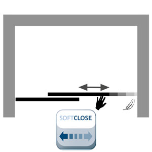 Dämpfungs-System: mit Softclose - Mechanismus - beidseitig