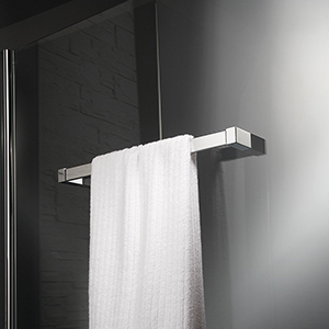 Handtuchhalter: mit Handtuchhalter universal Chromoptik