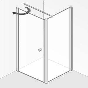 Ausführung Duschkabine: mit Drehtür pendelbar